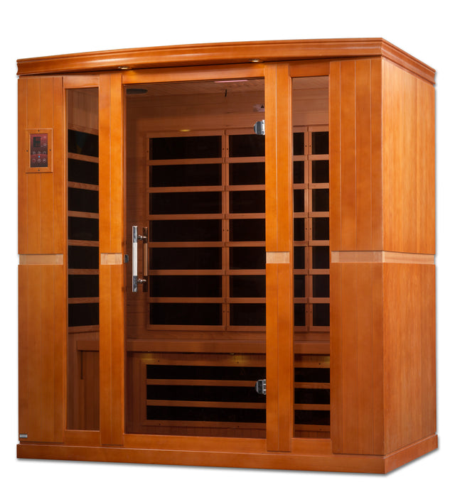 Dynamic "Bergamo" Ultra Low EMF FAR Indoor Infrared Sauna | DYN-6440-01 Elite | 4 Person | Natural Hemlock Wood | Home Spa