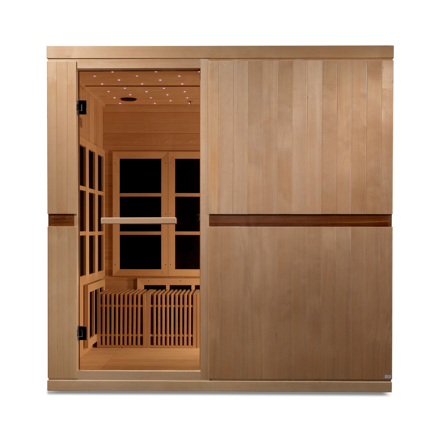 Golden Designs 2025 "Catalonia" Near Zero EMF FAR Infrared Indoor Sauna | GDI-6880-02 Elite |8 Person | Wheelchair Access. | Hot Yoga