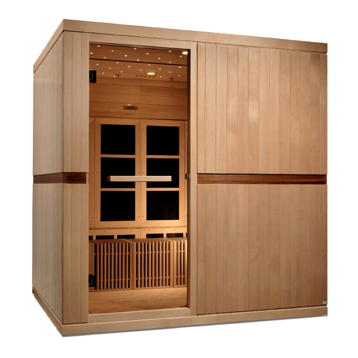 Golden Designs 2025 "Catalonia" Near Zero EMF FAR Infrared Indoor Sauna | GDI-6880-02 Elite |8 Person | Wheelchair Access. | Hot Yoga