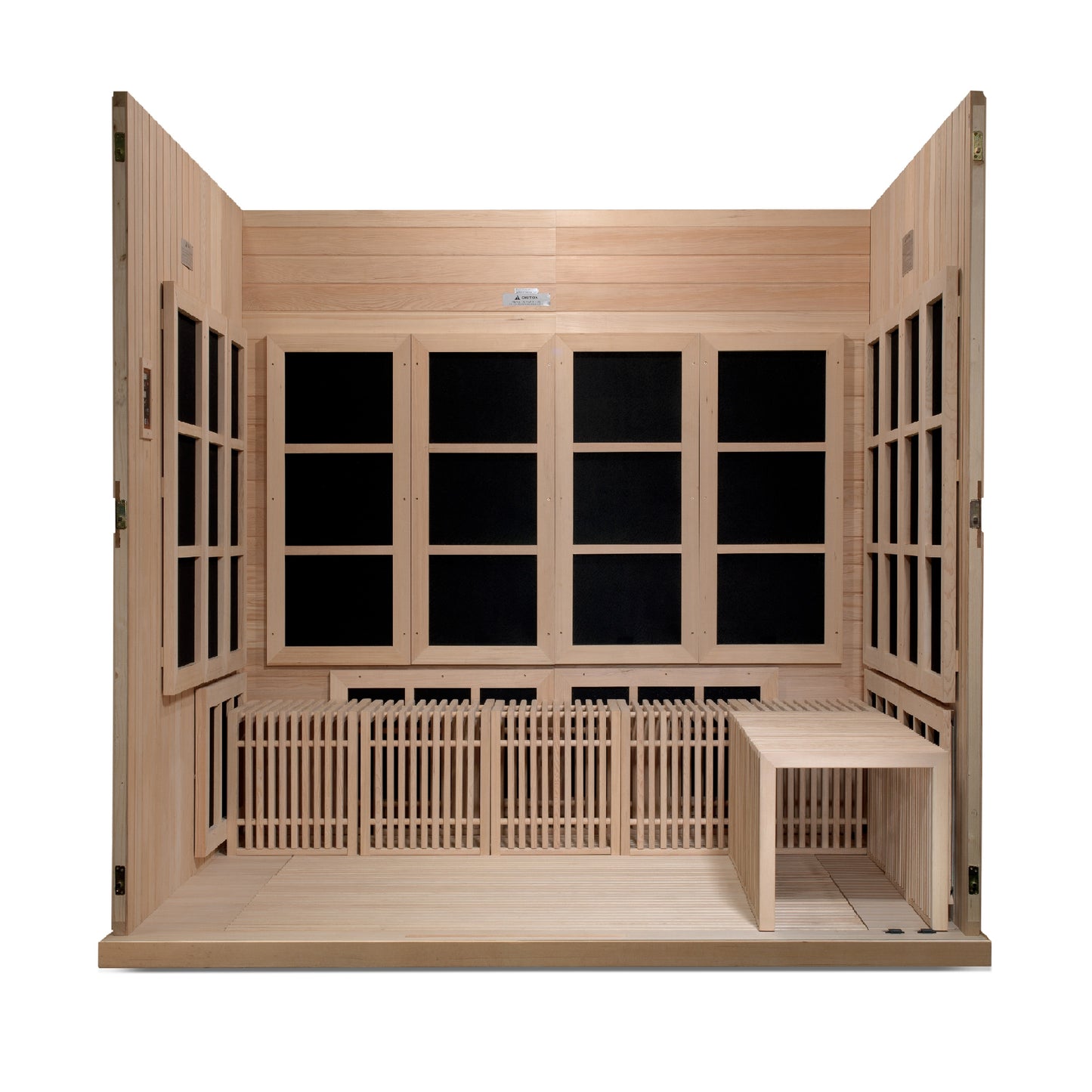 Golden Designs 2025 "Catalonia" Near Zero EMF FAR Infrared Indoor Sauna | GDI-6880-02 Elite |8 Person | Wheelchair Access. | Hot Yoga