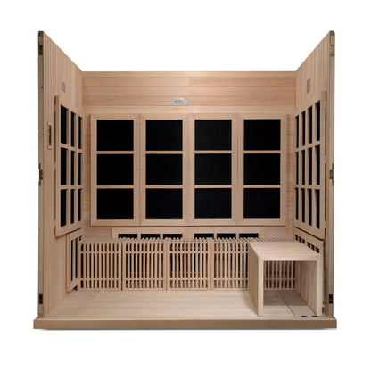 Golden Designs 2025 "Catalonia" Near Zero EMF FAR Infrared Indoor Sauna | GDI-6880-02 Elite |8 Person | Wheelchair Access. | Hot Yoga