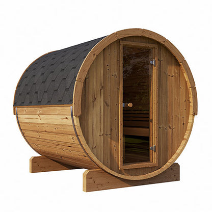 PRE-ORDER MAY 2026:  SaunaLife Model E8 Traditional Outdoor Barrel Sauna | ERGO Series | 6-Person