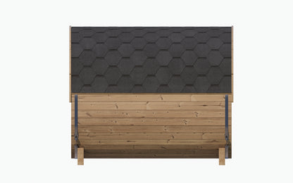 PRE-ORDER JULY 2026:  SaunaLife Model E8G Traditional Outdoor Barrel Sauna | Glass Front | ERGO Series | 6-Person