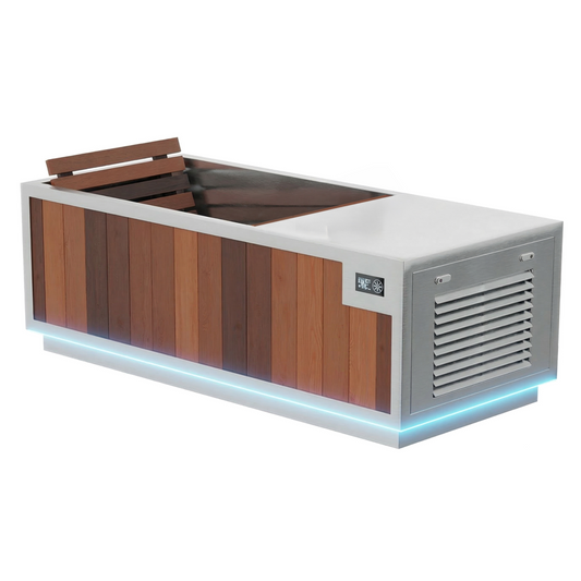 Finnmark SoulCold | 1-Person Cold and Hot Plunge Tub | 129274 | 304 Stainless Steel, Cedar