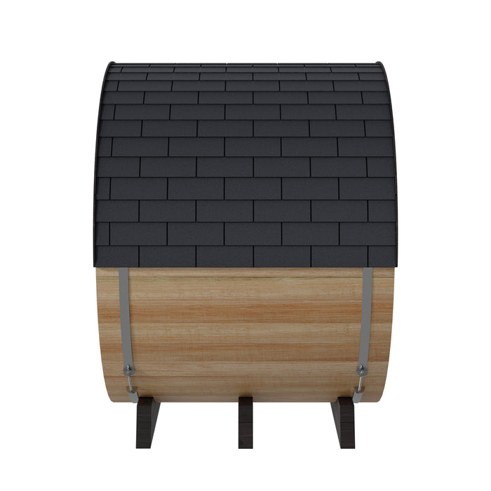 Finnmark FD-7 Outdoor Hybrid Barrel Sauna – Infrared & Traditional 6x6 Thermo-Aspen