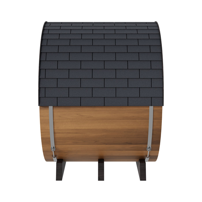 Finnmark FD-6 Outdoor Hybrid Barrel Sauna – Infrared & Traditional 6x6 Canadian Cedar