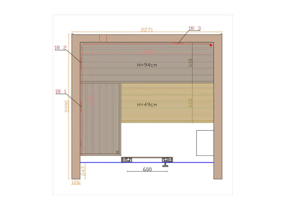 Thermasol Fortis Aspen, 3–4 Person - Outdoor Traditional Sauna