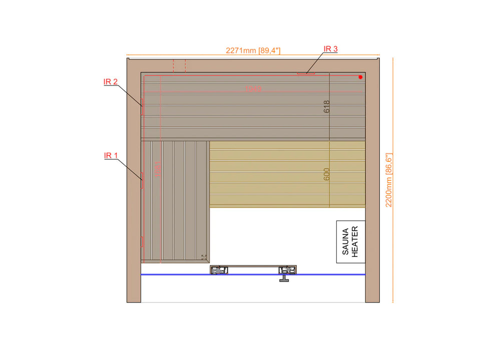 Thermasol Fortis Aspen, 3–4 Person - Outdoor Traditional Sauna
