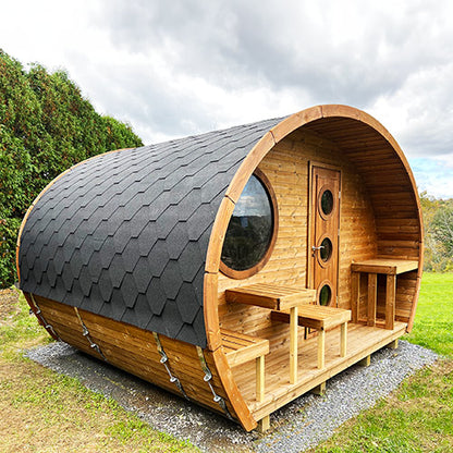 PRE-ORDER JULY 2026:  SaunaLife Model G11 – Garden-Series Traditional Outdoor Home Sauna Kit | 2-Room | Up to 8 Persons