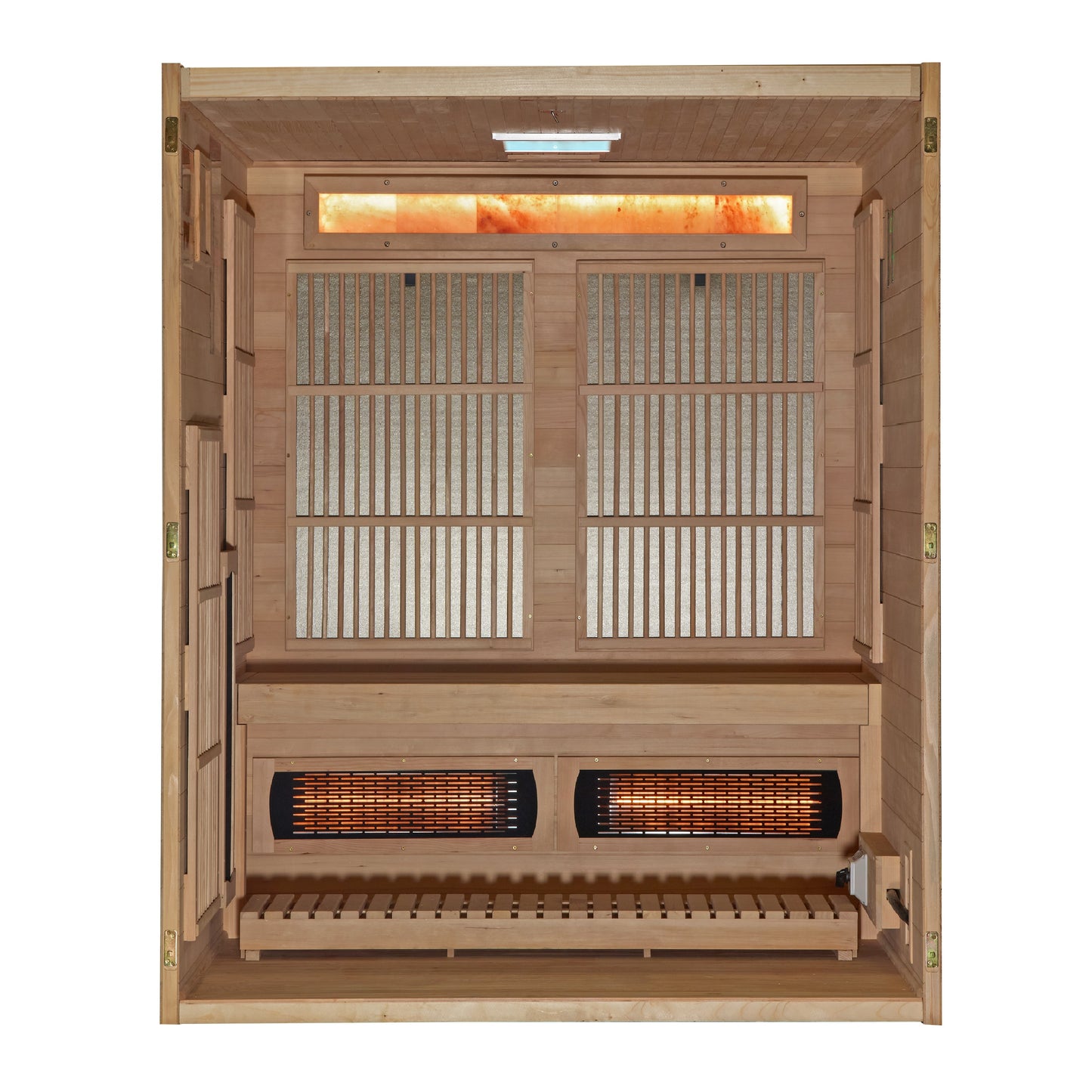 Golden Designs 2025 "Soria" Hybrid Indoor Sauna | Full Spectrum and Harvia Traditional Stove | GDI-8330-01 | 3 Person
