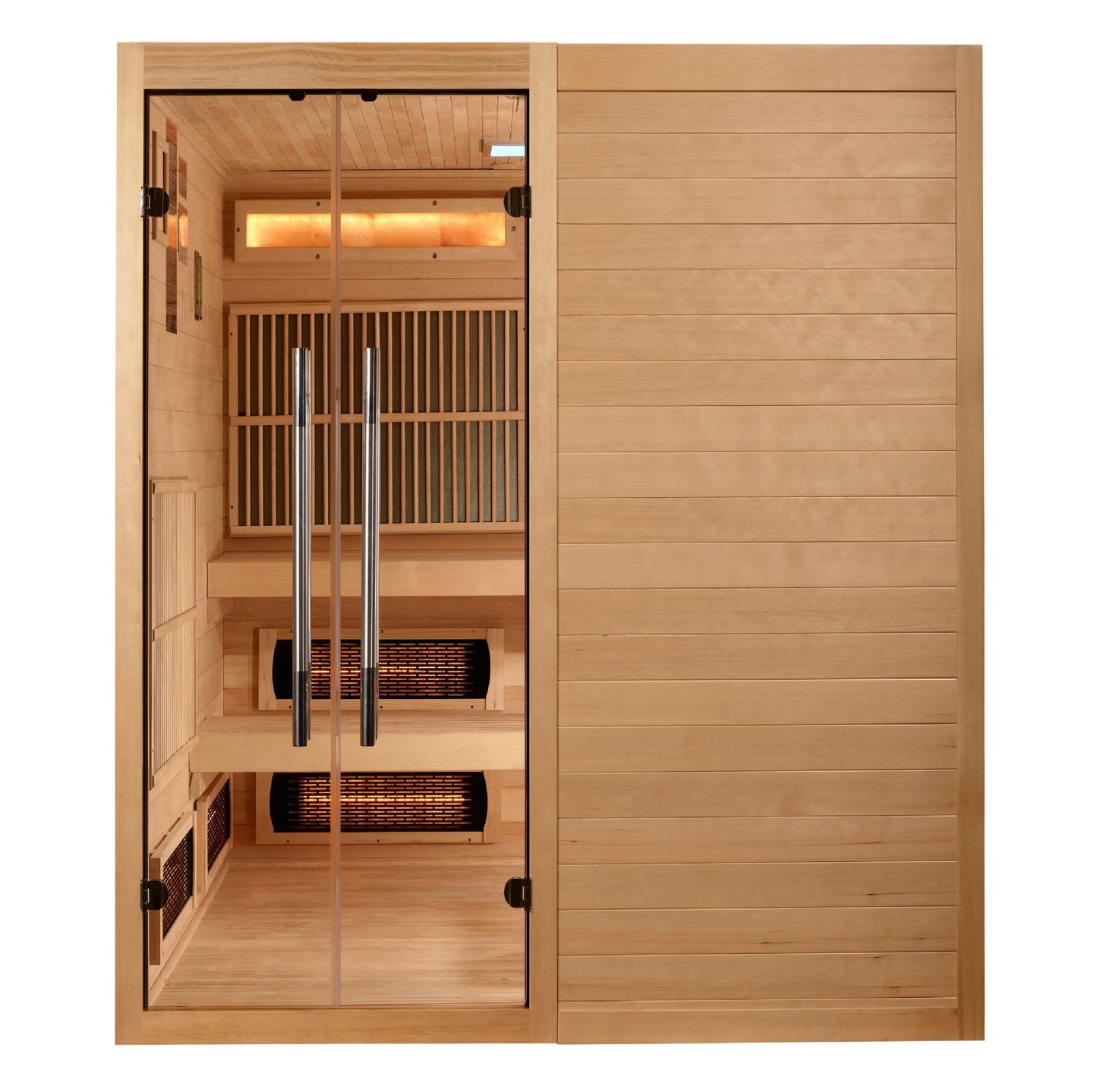 Golden Designs "Toledo" Indoor Hybrid Sauna | Full Spectrum Infrared + Harvia Traditional Stove | GDI-8360-01 | 6-Person