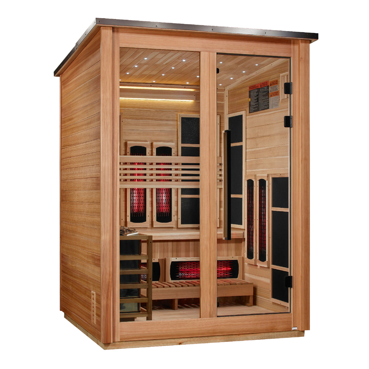 Golden Designs Loviisa Barn Pacific Cedar | 3-Person Hybrid Outdoor Sauna | GDI-8523-02 | Canadian Cedar