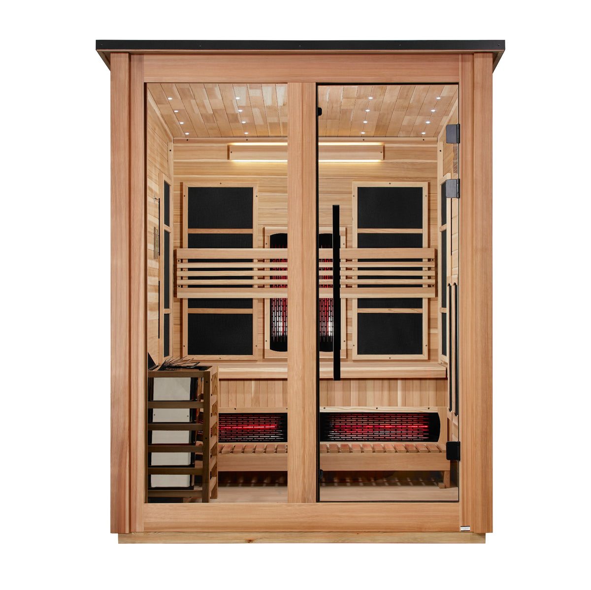 Golden Designs Loviisa Barn Pacific Cedar | 3-Person Hybrid Outdoor Sauna | GDI-8523-02 | Canadian Cedar