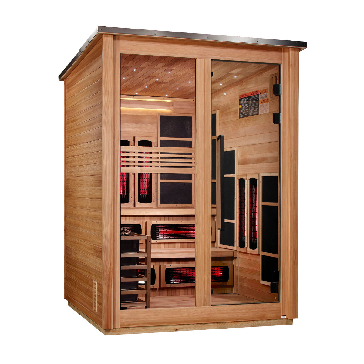 Golden Designs Kaskinen Barn Pacific Cedar | 6-Person Hybrid Outdoor Sauna | GDI-8526-02 | Canadian Cedar