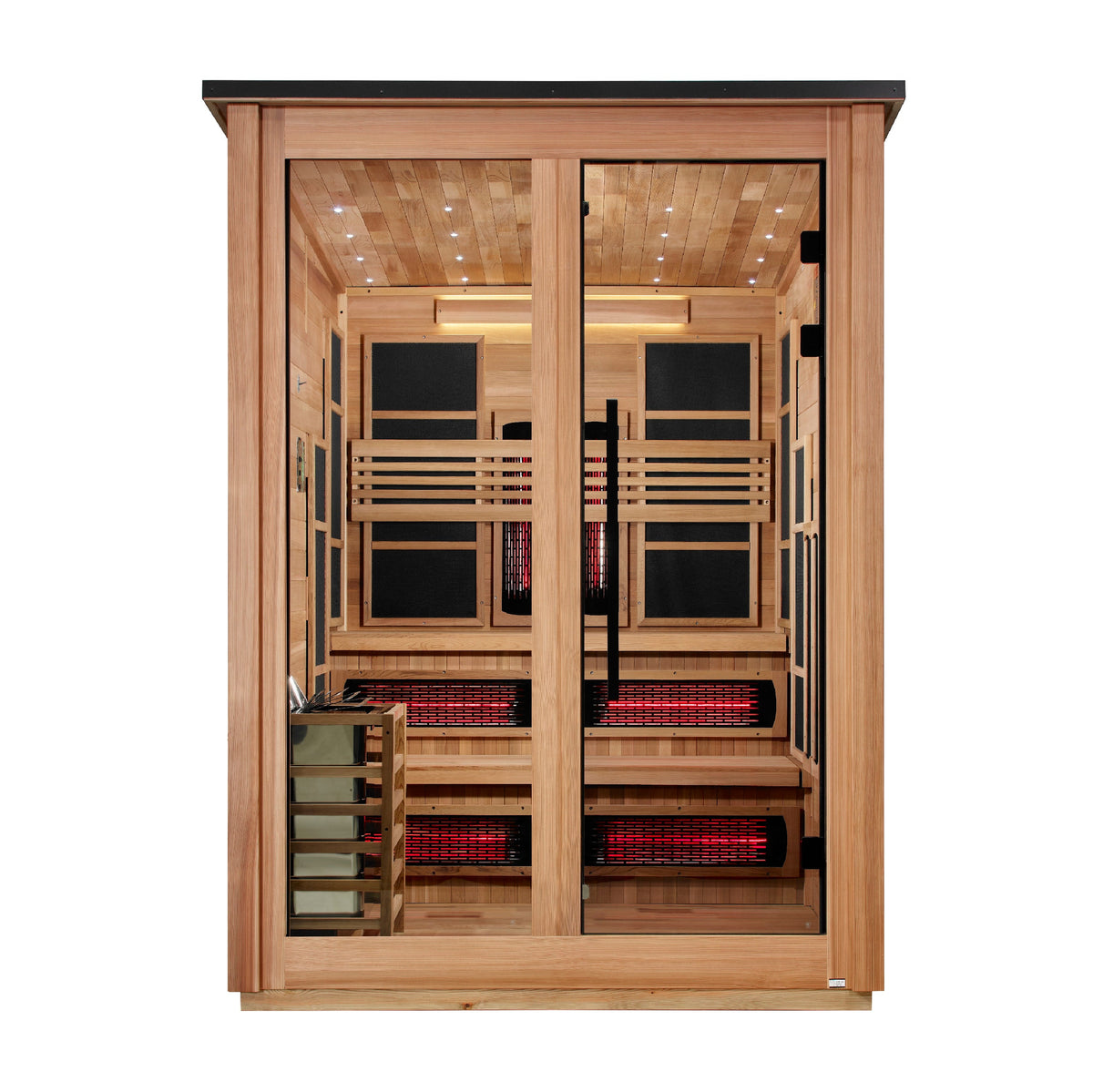 Golden Designs Kaskinen Barn Pacific Cedar | 6-Person Hybrid Outdoor Sauna | GDI-8526-02 | Canadian Cedar