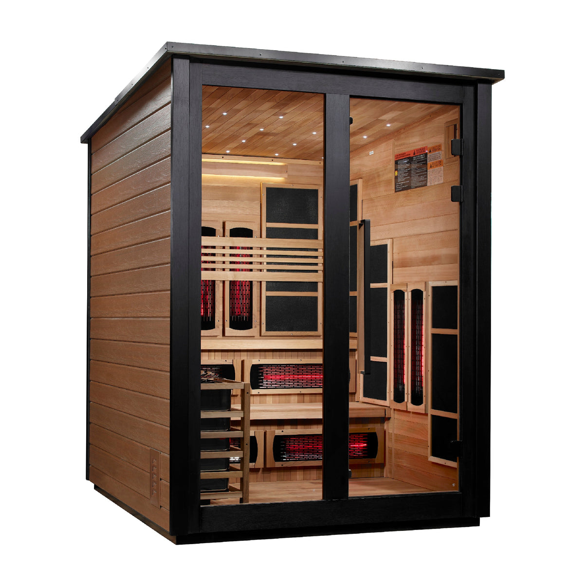 Golden Designs Kaskinen Barn 2 Tone | 6-Person Hybrid Outdoor Sauna | GDI-8526-03 | Canadian Cedar