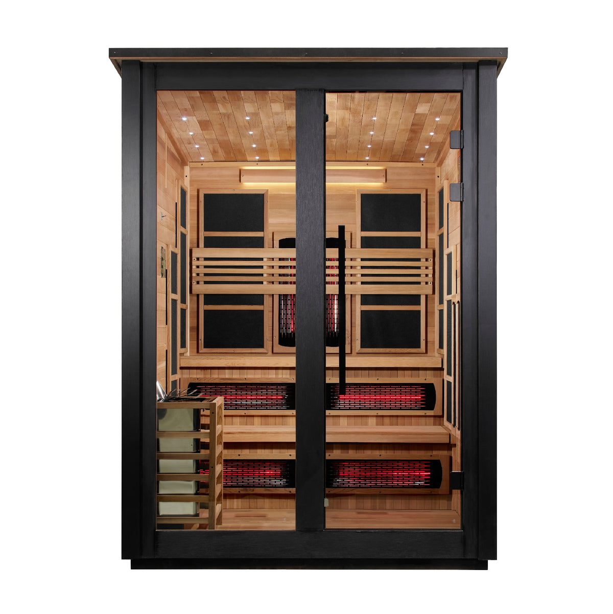 Golden Designs Kaskinen Barn 2 Tone | 6-Person Hybrid Outdoor Sauna | GDI-8526-03 | Canadian Cedar