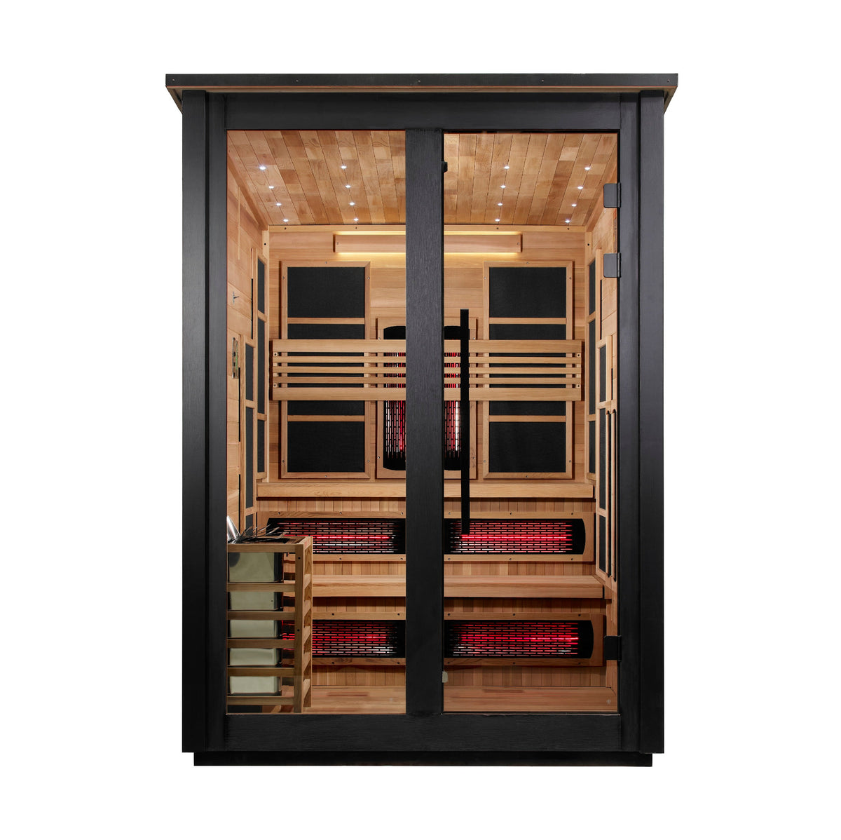 Golden Designs Kaskinen Barn Black | 6-Person Hybrid Outdoor Sauna | GDI-8526-04 | Canadian Cedar