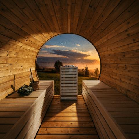 HUUM CORE Series Sauna Heater – Thermo‑Aspen Wood Exterior, Up to 10.5kW