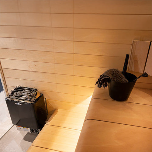 Harvia KIP80B 8kW Black Sauna Heater – Built‑In Controls