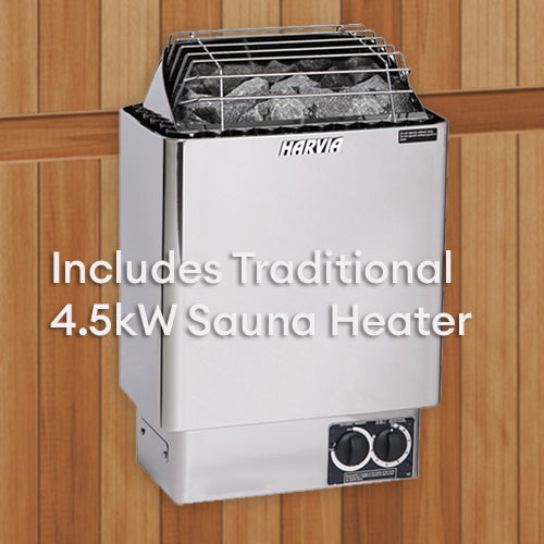 PRE-ORDER AUGUST 2026:  Finnmark FD-5 Trinity XL Hybrid Infra-Steam Indoor Sauna – 4 Person Home Sauna with Infrared, Steam & Red Light Therapy