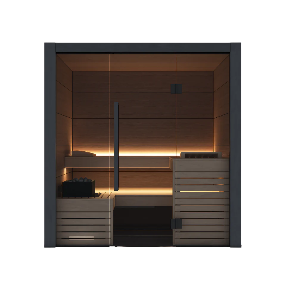 Harvia Fuji Onyx Trim & Oak Hardwood, 2–5 Person - Indoor Traditional Sauna