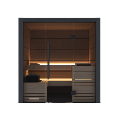 Harvia Fuji Onyx Trim & Oak Hardwood, 2–5 Person - Indoor Traditional Sauna