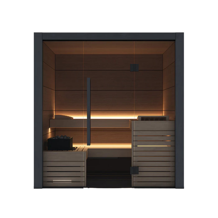 Harvia Fuji Onyx Trim & Oak Hardwood, 2–5 Person - Indoor Traditional Sauna