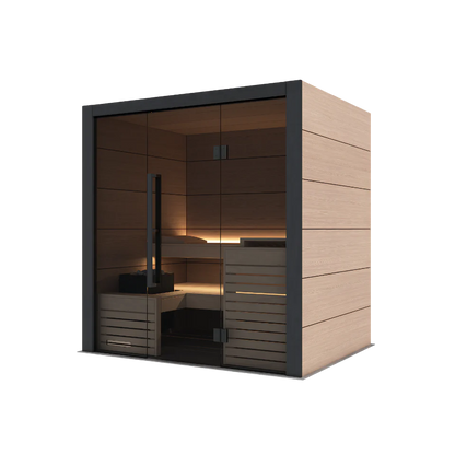 Harvia Fuji Onyx Trim & Oak Hardwood, 2–5 Person - Indoor Traditional Sauna