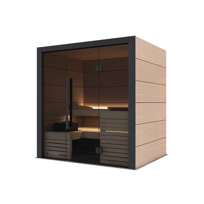 Harvia Fuji Onyx Trim & Oak Hardwood, 2–5 Person - Indoor Traditional Sauna