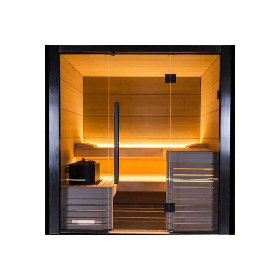 Harvia Fuji Onyx Trim & Oak Hardwood, 2–5 Person - Indoor Traditional Sauna
