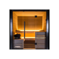 Harvia Fuji Onyx Trim & Oak Hardwood, 2–5 Person - Indoor Traditional Sauna