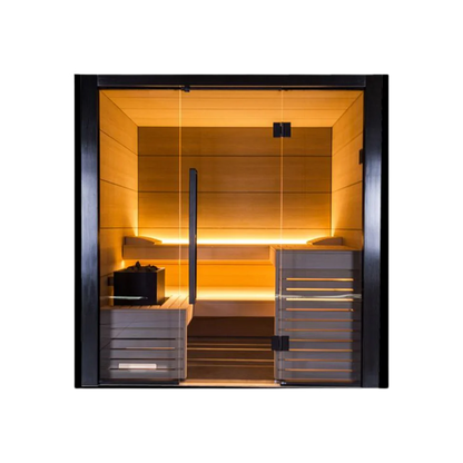 Harvia Fuji Onyx Trim & Oak Hardwood, 2–5 Person - Indoor Traditional Sauna