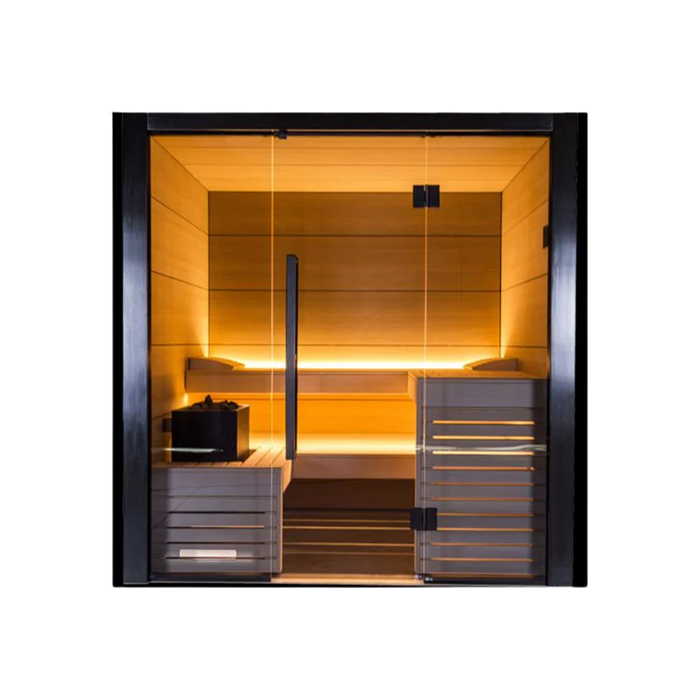 Harvia Fuji Onyx Trim & Oak Hardwood, 2–5 Person - Indoor Traditional Sauna