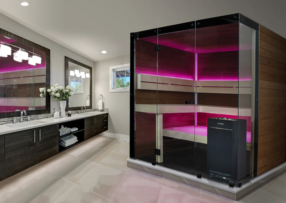 Harvia Block Rustic Adler, 2–6 Person - Indoor Traditional Sauna