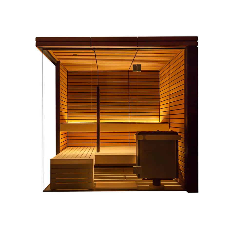 Harvia Lindea View Thermo-Lime Wood, 2–6 Person - Indoor Traditional Sauna