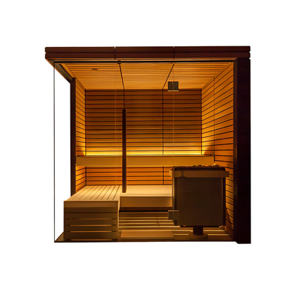 Harvia Lindea View Thermo-Lime Wood, 2–6 Person - Indoor Traditional Sauna