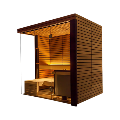 Harvia Lindea View Thermo-Lime Wood, 2–6 Person - Indoor Traditional Sauna