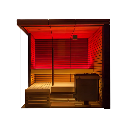 Harvia Lindea View Thermo-Lime Wood, 2–6 Person - Indoor Traditional Sauna