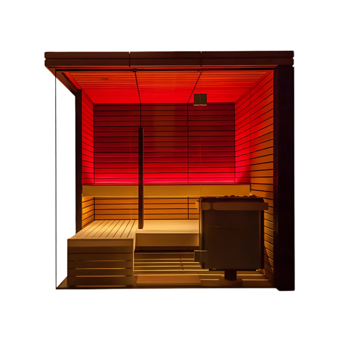 Harvia Lindea View Thermo-Lime Wood, 2–6 Person - Indoor Traditional Sauna