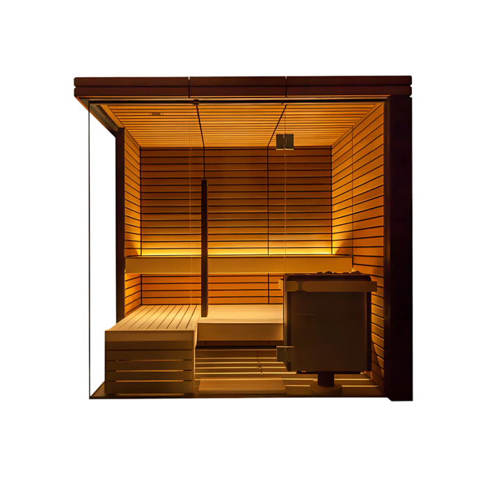 Harvia Lindea View Thermo-Lime Wood, 2–6 Person - Indoor Traditional Sauna