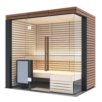 Harvia Lindea View Thermo-Lime Wood, 2–6 Person - Indoor Traditional Sauna