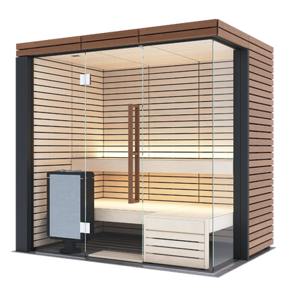 Harvia Lindea View Thermo-Lime Wood, 2–6 Person - Indoor Traditional Sauna
