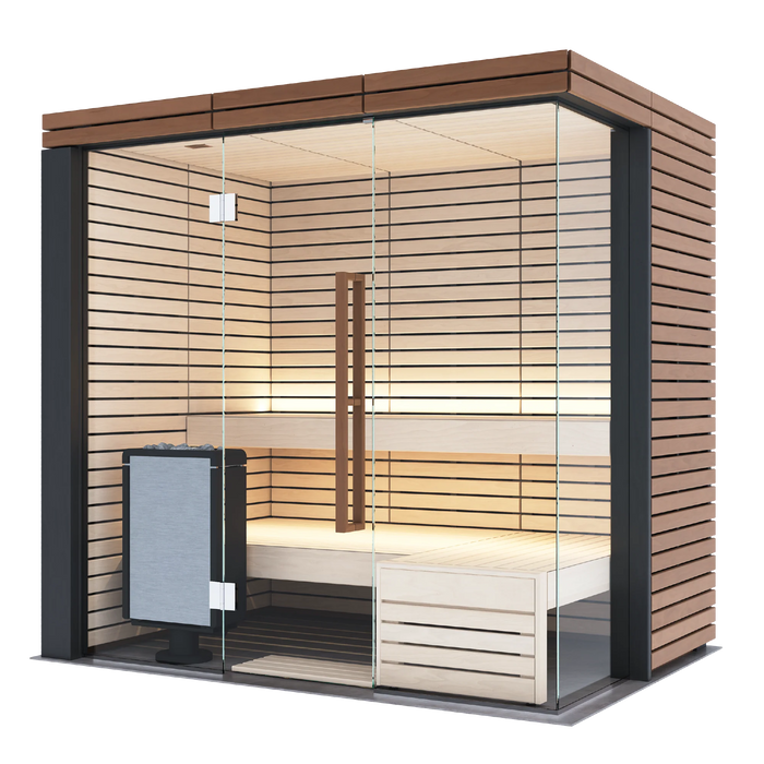 Harvia Lindea View Thermo-Lime Wood, 2–6 Person - Indoor Traditional Sauna