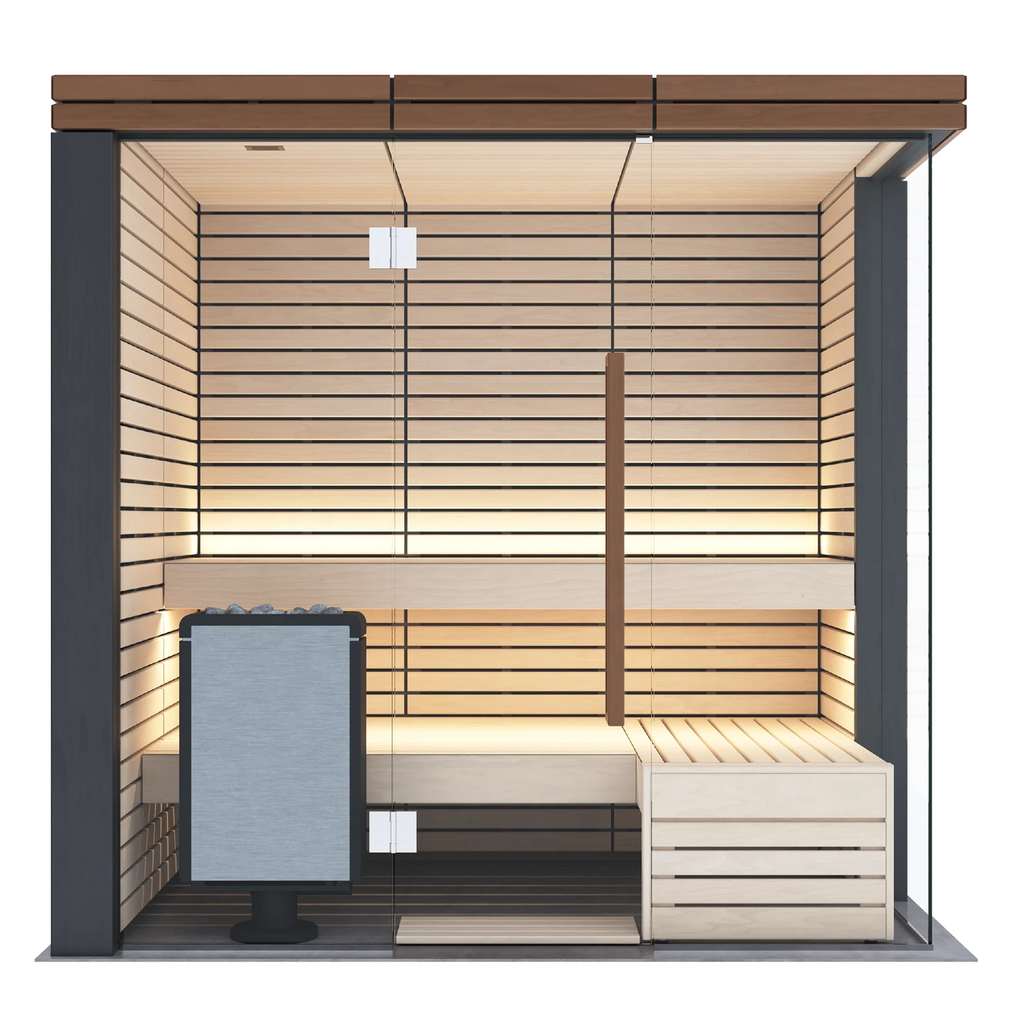 Harvia Lindea View Thermo-Lime Wood, 2–6 Person - Indoor Traditional Sauna