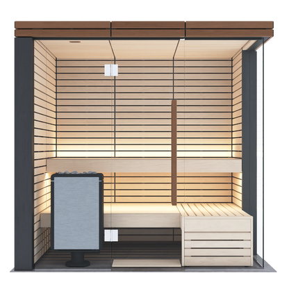 Harvia Lindea View Thermo-Lime Wood, 2–6 Person - Indoor Traditional Sauna