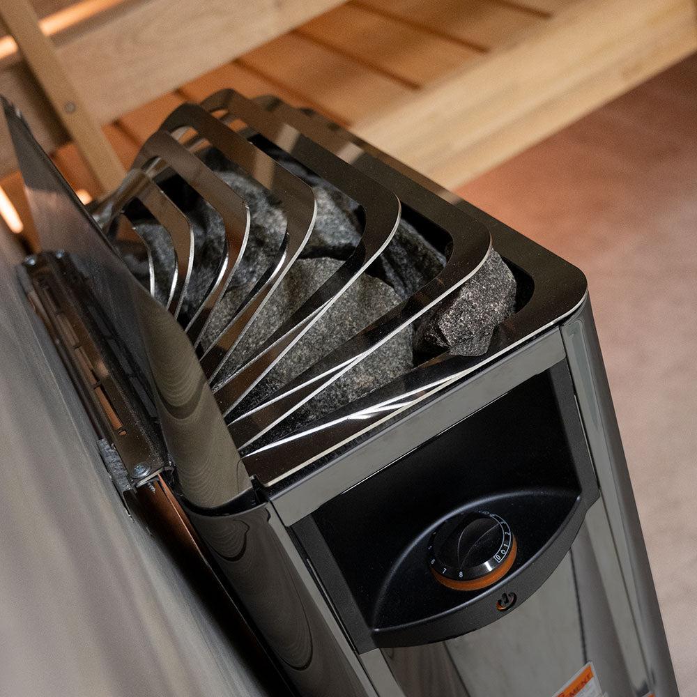 Harvia The Wall SW60 Sauna Heater – 6kW Black Steel Wall Series for Home Saunas