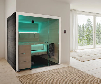 Harvia Ventura Black Stained Spruce, 2–6 Person - Indoor Traditional Sauna