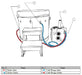 Diagram on how to connect the hose from chiller to the Sauna & Plunge Direct - Dynamic Cold Therapy Barrel 316 Ultra Stainless Steel Cold Plunge | DCT-B-042-USSPC | Outdoor/Indoor Use | WIFI-Enabled Chiller OptionalDCT-B-042-SSPC