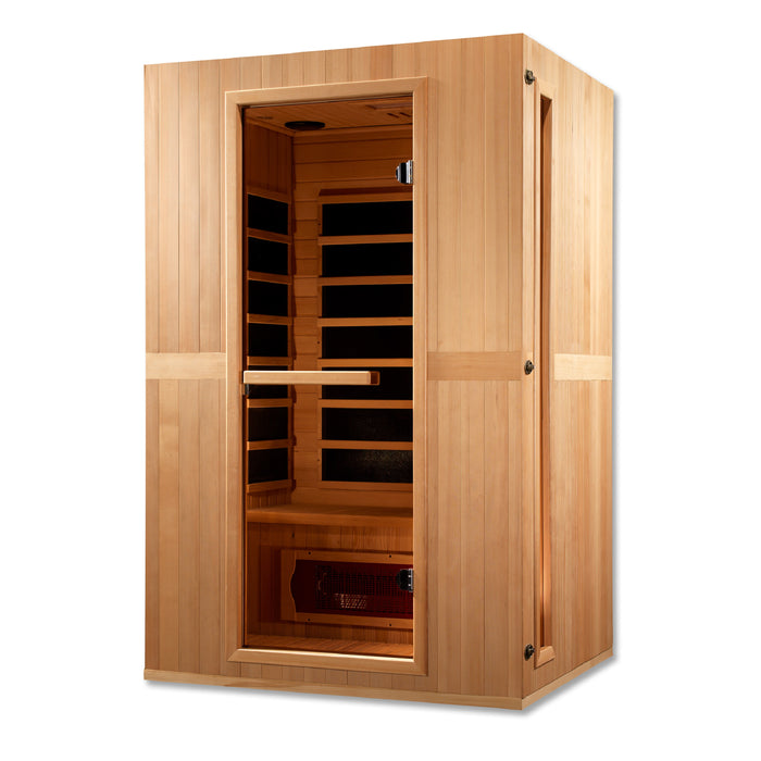 MAXXUS "Serenity" Dual Tech Low EMF FAR Infrared Indoor Sauna | MX-LS2-01 | 2 Person | Canadian Hemlock Wood | Home Spa